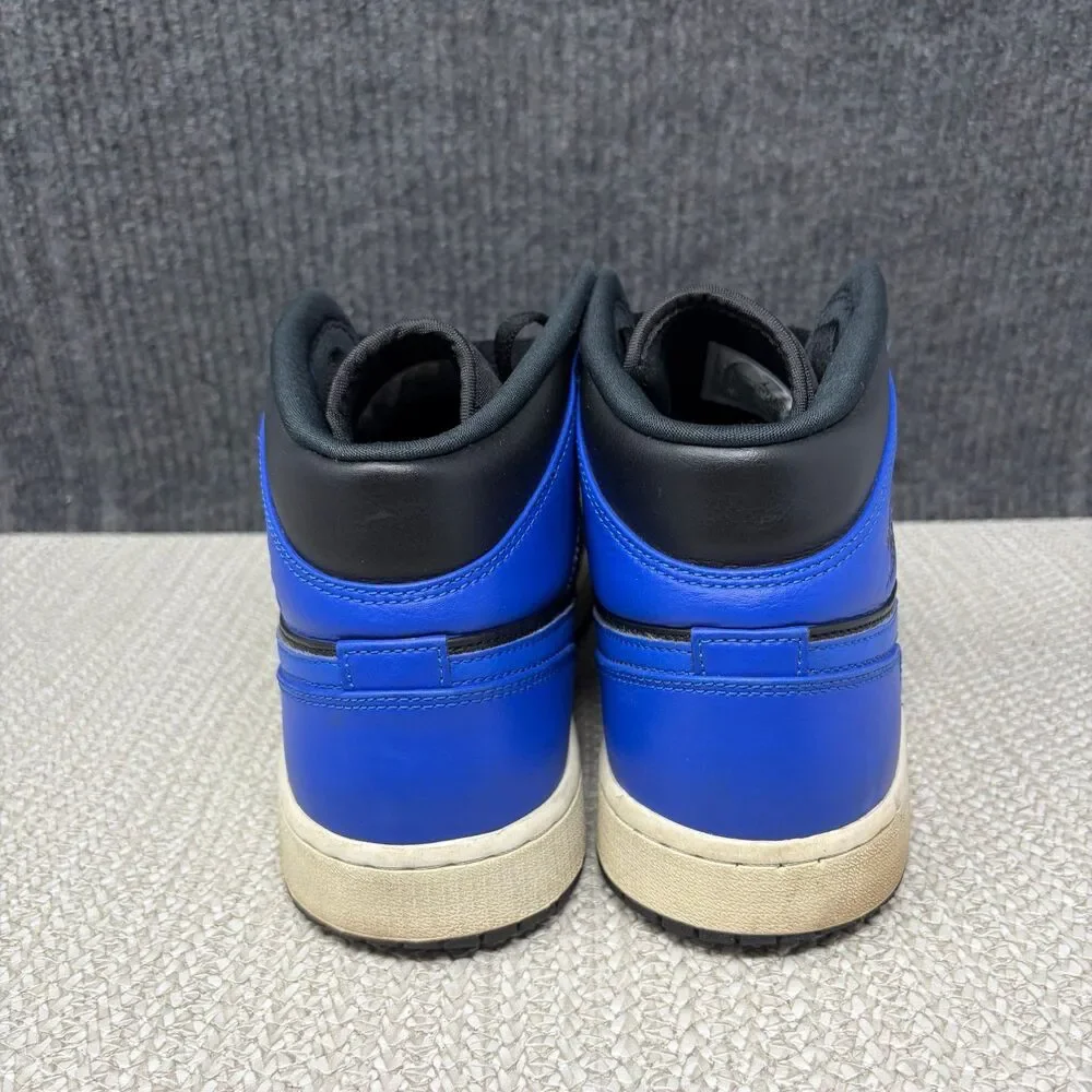 Nike Air Jordan 1 Mid Hyper Royal Blue Black Shoes Men’s Size 10 554724-077